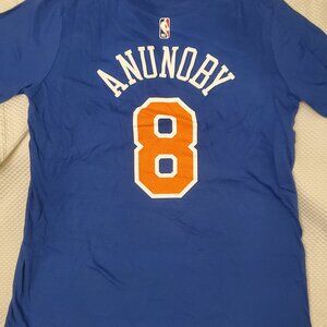 Nike New York Knicks OG Anunoby #8 T-Shirt Youth Large Blue NBA